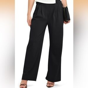 FitsT4 Wide Leg Dress Pants Black NWT